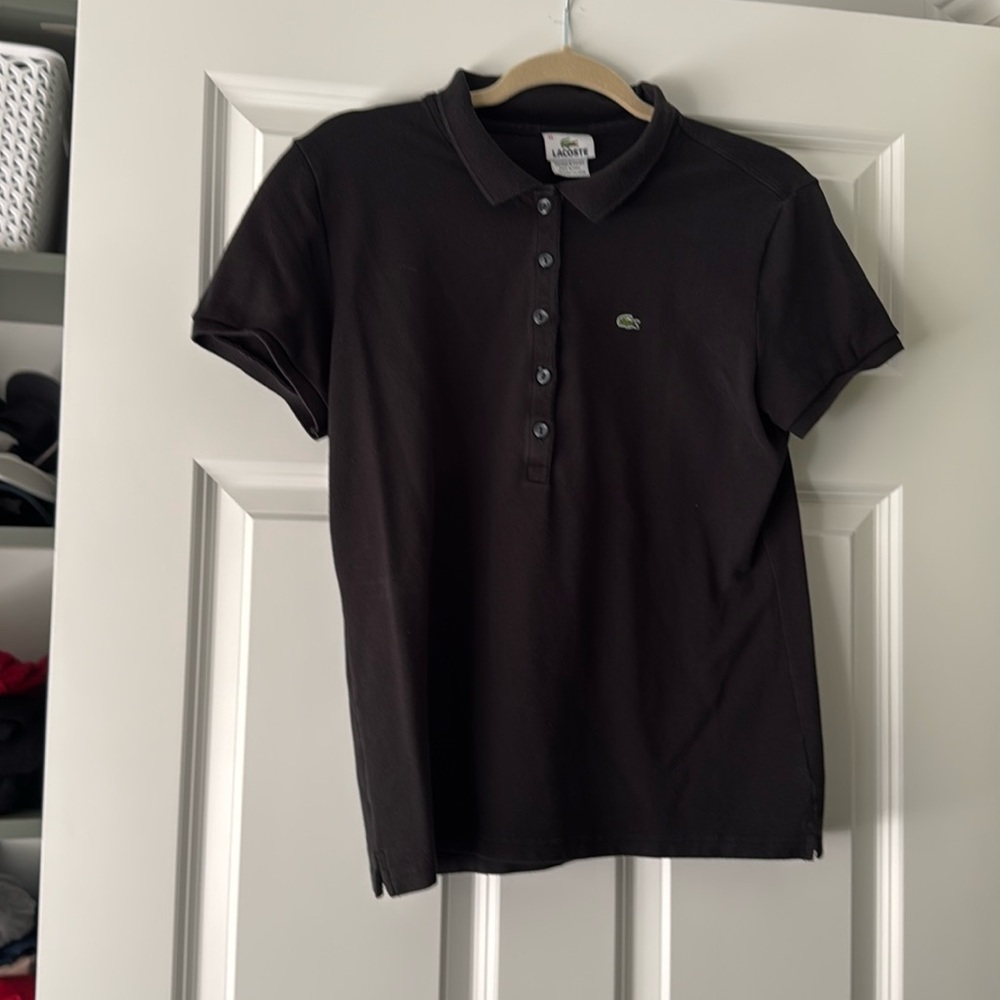 Women’s vintage lacoste polo 5 button tiny alligator size 42 preowned condition